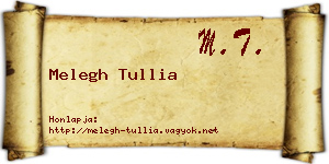 Melegh Tullia névjegykártya